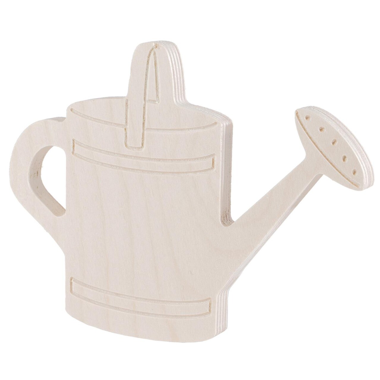 Good Wood By Leisure Arts Shape Watering Can 7.38"X 5.63"X .5", Wooden Shapes, Wood Shapes, Wooden Shapes Wall Decor, Large Small Shapes For Crafts